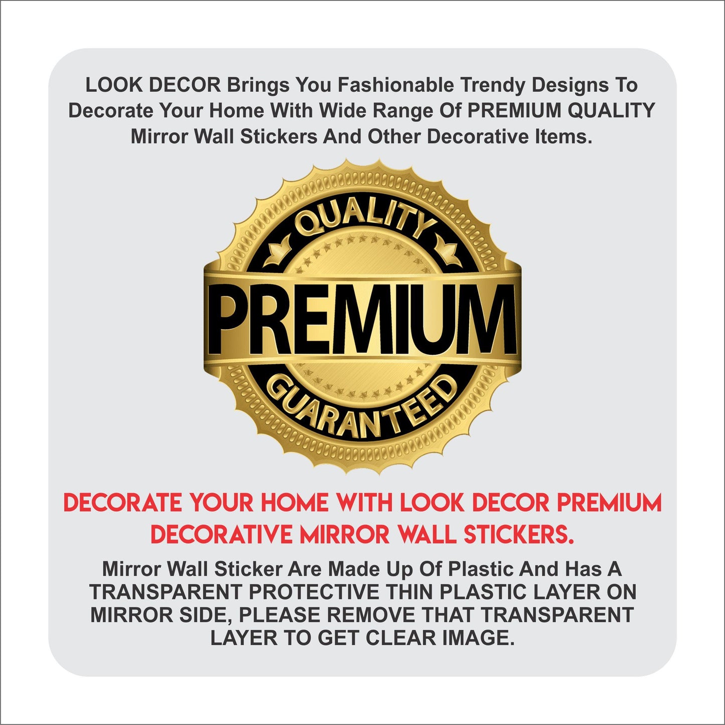 Acrylic Mirror Wall Sticker