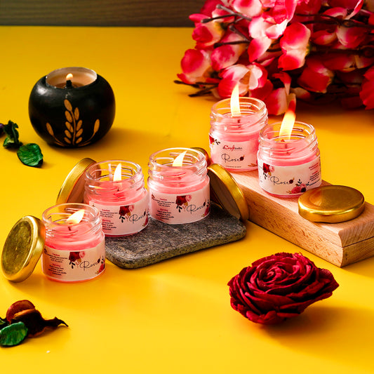 Rose Scented Minijar Candle