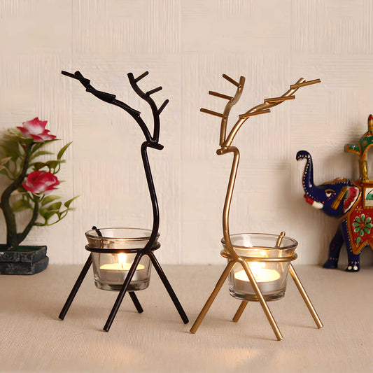 Deer Shape Decorative Handcrafted Metal Tea Light Holder
